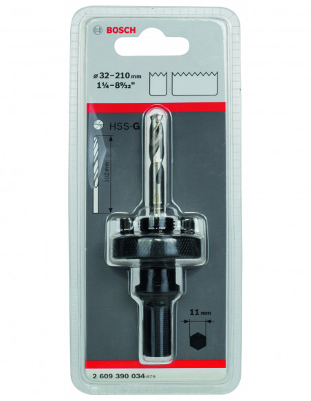 Adaptador de vaso hexagonales para sierras de corona roscadas de diámetro grande