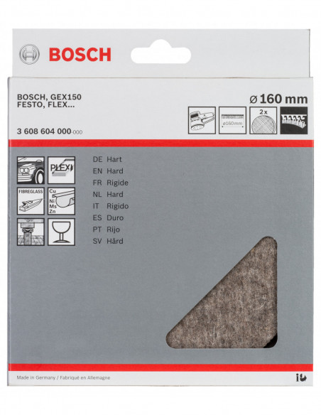 Disco de pulido de fieltro para lijadoras excéntricas