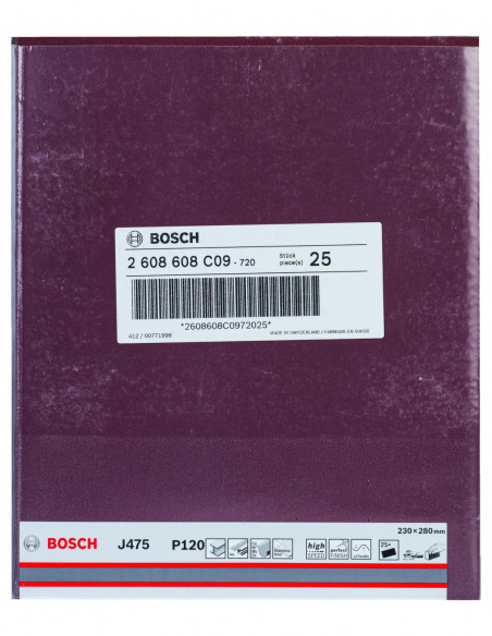 Hoja de lija J475 Best for Metal para lijado manual