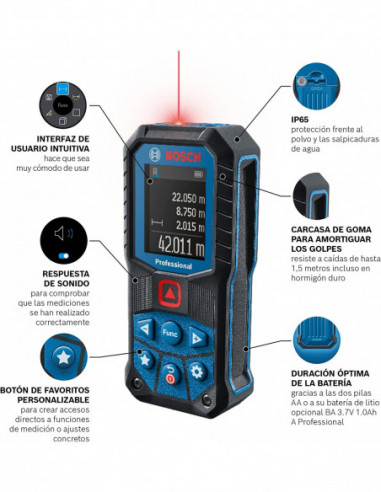 Medidor láser de distancias BOSCH GLM 50-22