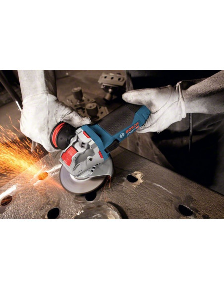 Miniamoladora BITURBO a batería BOSCH GWS 18V-15 P Professional