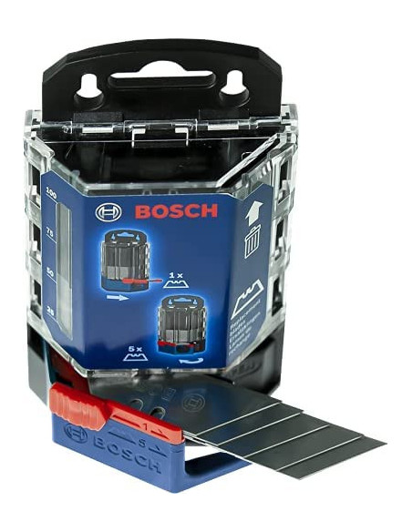 BOSCH 1600A01V3J Dispensador con 50 cuchillas trapezoidales para cúter