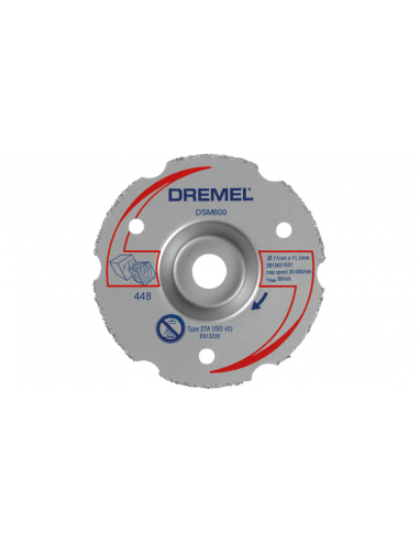 Disco de corte enrasado de carburo multiusos DREMEL® DSM20 (Ø 20,0 mm)