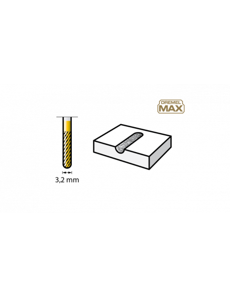 Broca de tallado de carburo de tungsteno DREMEL® Max 9903DM (Ø 3,2 mm)