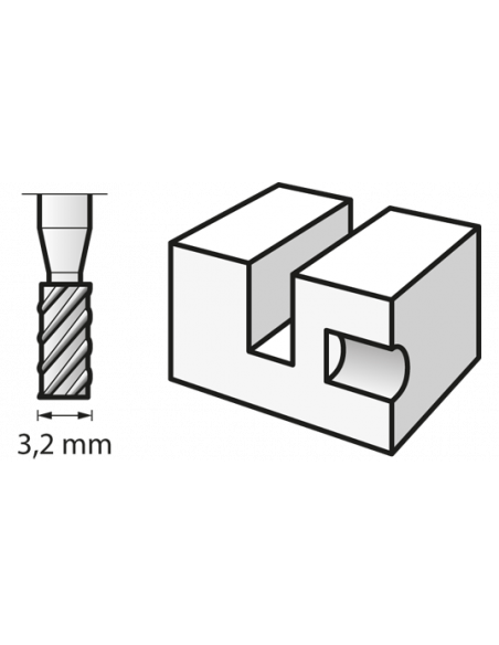 Fresa de alta velocidad DREMEL® (Ø 3,2 mm)