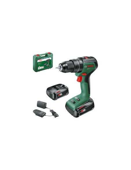 Taladro a batería BOSCH UniversalImpact 18V-60 (Incluye 2 baterías, cargador y accesorios)