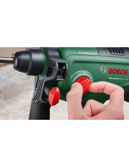 Martillo perforador a batería SDS plus BOSCH UniversalHammer 18 V (Incluye 1 batería (4,0 Ah), cargador y accesorios)