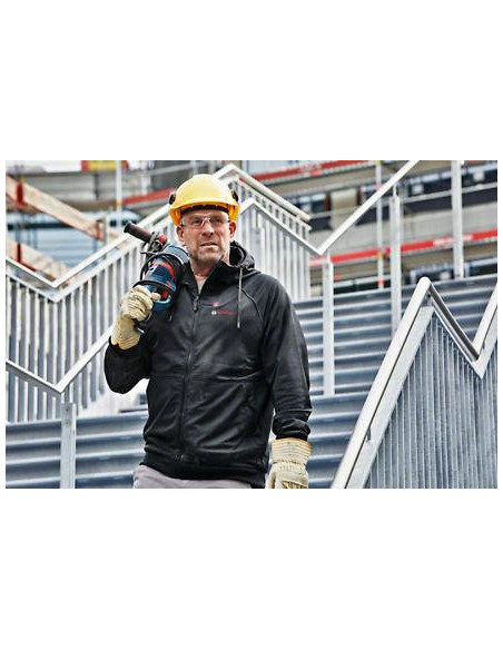Sudadera con capucha calefactable BOSCH GHH 12+18V XA Talla 3XL con batería y cargador