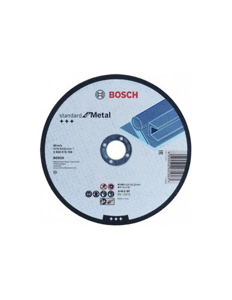 Disco de corte Standard for Metal recto, orificio de 22,23 mm para amoladoras grandes (Ø 180)