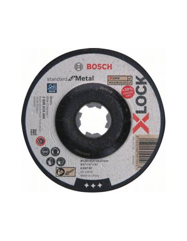 Disco de desbaste cóncavos "X-LOCK Standard for Metal" (Ø 125)
