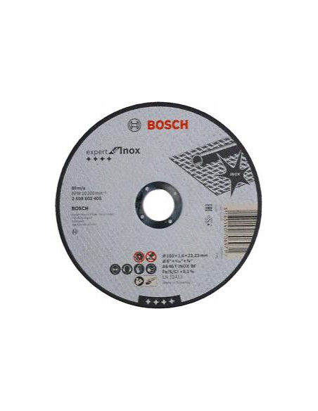 Disco de corte Expert for Inox recto, orificio de 22,23 mm para amoladoras pequeñas (Ø 150)