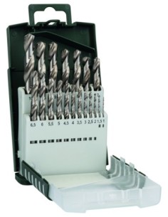 Set de 19 brocas para metal HSS-G, DIN 3381