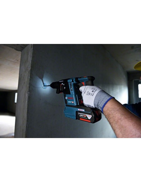 Martillo perforador SDS plus a batería GBH 18V-26F + GDE Professional (Incluye 2 baterías y cargador, en maletín L-BOXX)