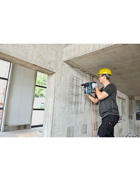 Martillo perforador SDS plus a batería GBH 18V-26F + GDE Professional (Incluye 2 baterías y cargador, en maletín L-BOXX)