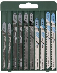 Set de 10 hojas de sierra de calar vástago en TT 101 B...