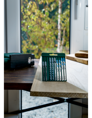 Set de 10 hojas de sierra de calar vástago en...