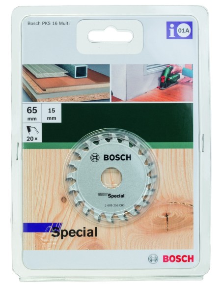 Hoja de sierra circular para sierras de inmersión y sierras circulares portátiles Ø65 mm, Taladro 15 mm, T20