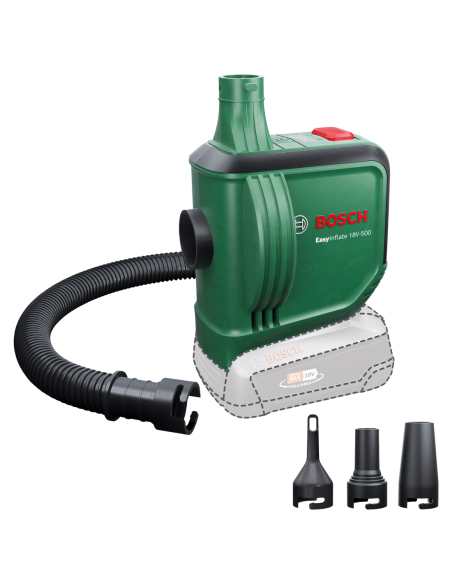 Bomba de volumen de aire a batería EasyInflate 18V-500 (Incluye batería y cargador, en caja de cartón)
