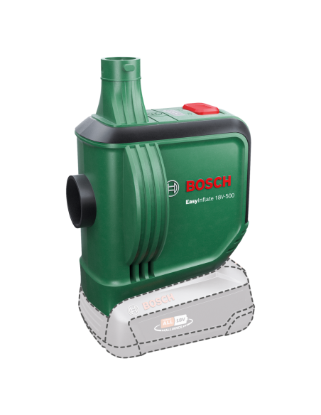Bomba de volumen de aire a batería EasyInflate 18V-500 (Incluye batería y cargador, en caja de cartón)