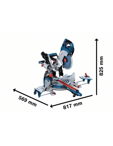 Ingletadora BITURBO a batería GCM 18V-216 DC Professional (Sin batería ni cargador, en caja de cartón)
