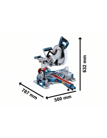 Ingletadora BITURBO a batería GCM 18V-254 D Professional (Sin batería ni cargador, en caja de cartón)