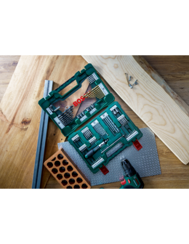 Maletín V-Line de puntas y brocas TiN de 91...