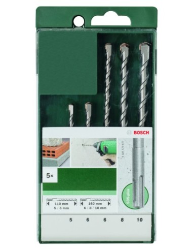 Set de 5 brocas de martillos perforadores SDS...