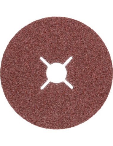 Set de 12 discos lijadores de fibra para amoladora angular, corindón Ø125 mm, Grano 36 - 100, 12