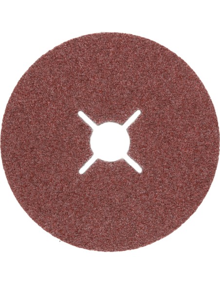 Set de 12 discos lijadores de fibra para amoladora angular, corindón Ø125 mm, Grano 36 - 100, 12