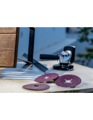 Set de 12 discos lijadores de fibra para...