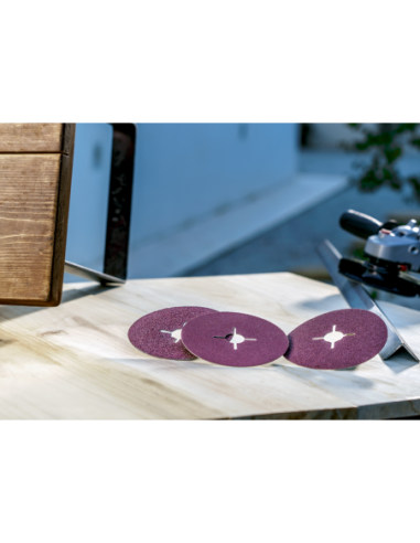 Set de 12 discos lijadores de fibra para...