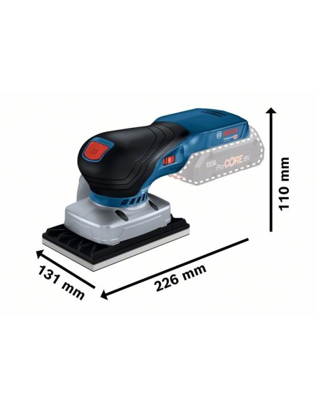 Lijadora orbital a batería GSS 18V-13 Professional (Sin batería ni cargador, en caja de cartón)