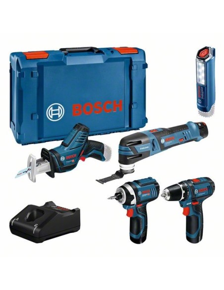 Kit combinado Kit de 5 herramientas de 12 V (Incluye 3 baterías y cargador, en maletín L-BOXX)