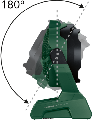 Ventilador a batería UniversalFan 18V-1000...