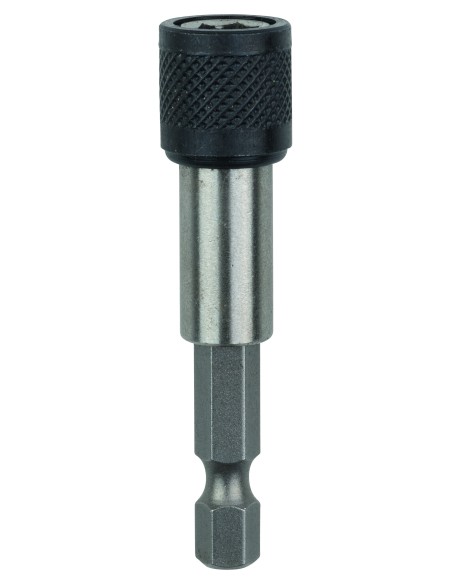 Portapuntas universalVástago hexagonal exterior de 1/4" con portabrocas de cambio rápido