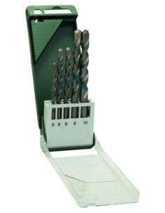 Set de 5 brocas para hormigón: 5,0 x 85, 6,0 x 100, 6,0 x...