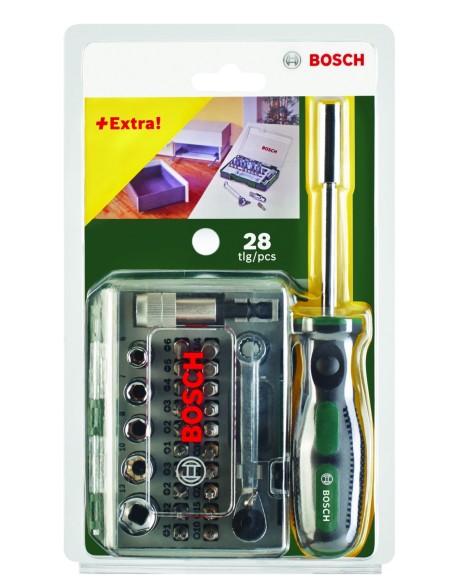 Set de atornilladores de carraca mini de 27 unidades + destornillador manual