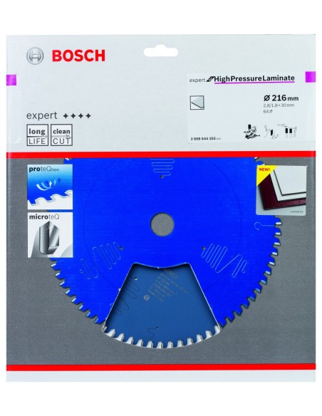 Disco de sierra circular Expert para High Pressure Laminate: 216 x 30 x 64D