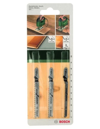 Set de 3 hojas de sierra de calar vástago en TT...