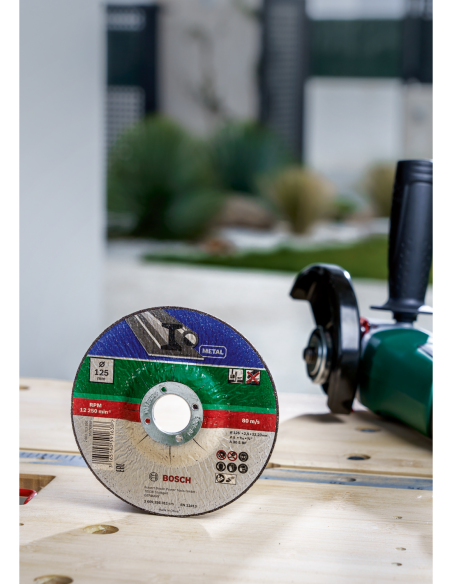 Set de discos de tronzar de 5 piezas, acodado para metal Ø125 mm