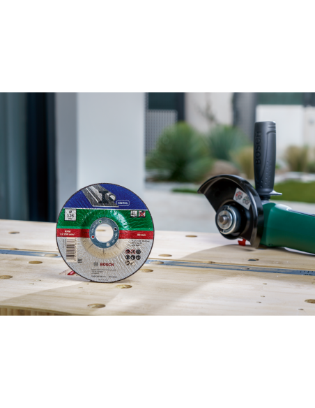 Set de discos de tronzar de 5 piezas, acodado para metal Ø125 mm