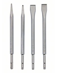 Kit con 4 cinceles SDS-plus de 250mm: 2 punteros, 2...