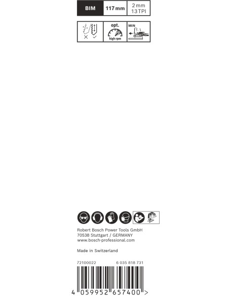 BOSCH 2608901713 Hoja de sierra de calar EXPERT Hardwood 2-side clean T308BF (2 uds.)