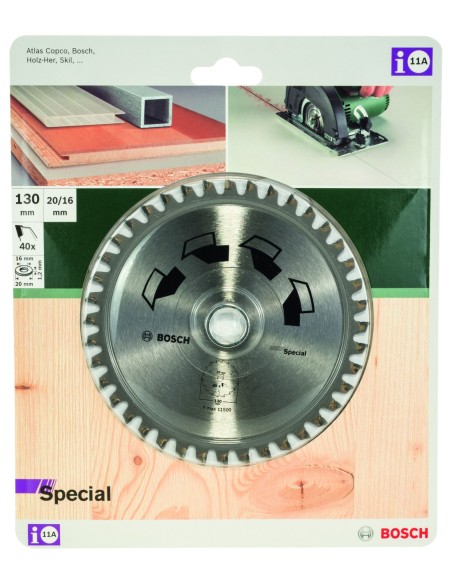 Hoja de sierra circular SPECIAL Ø130 mm, Taladro 20 mm, T40