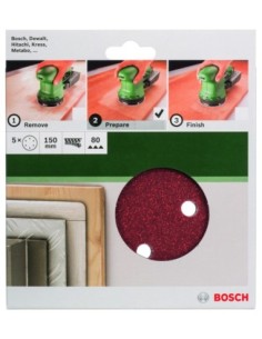 Set de hojas de lija de 5 piezas para lijadora excéntrica... 2