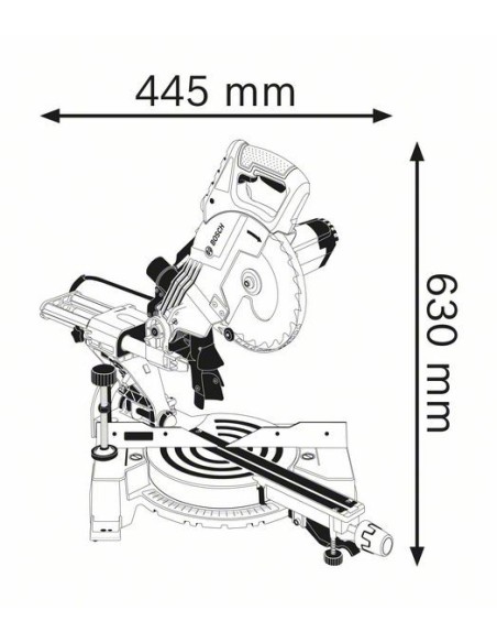 Ingletadora telescópica GCM 80 SJ Professional (En caja de cartón)