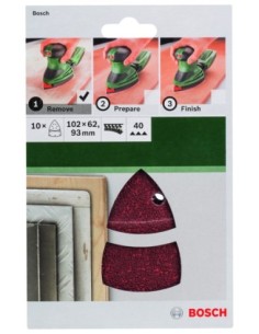 Set de hojas de lija de 10 piezas para lijadora múltiple... 2