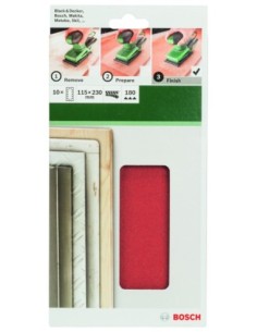 Set de hojas de lija de 10 piezas para lijadora orbital... 2