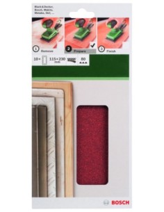 Set de hojas de lija de 10 piezas para lijadora orbital... 2