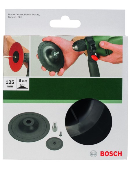 Plato lijador para taladradoras, 125 mm, con sistema de sujeción